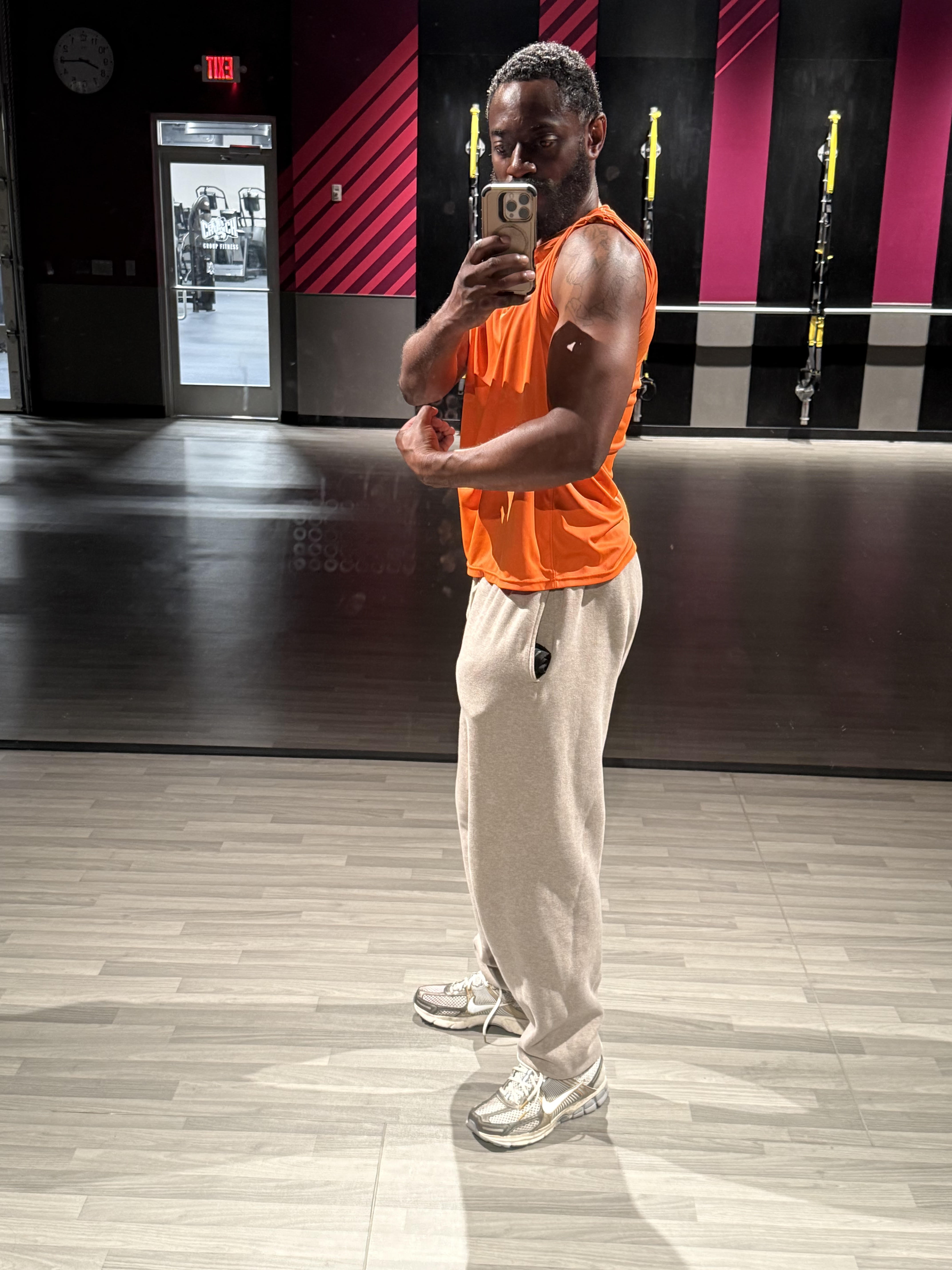 Progress 01 before photo in a gym